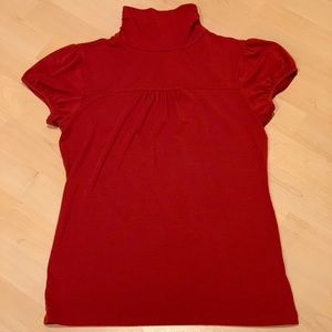 Orange Short sleeve cotton jersey blouse